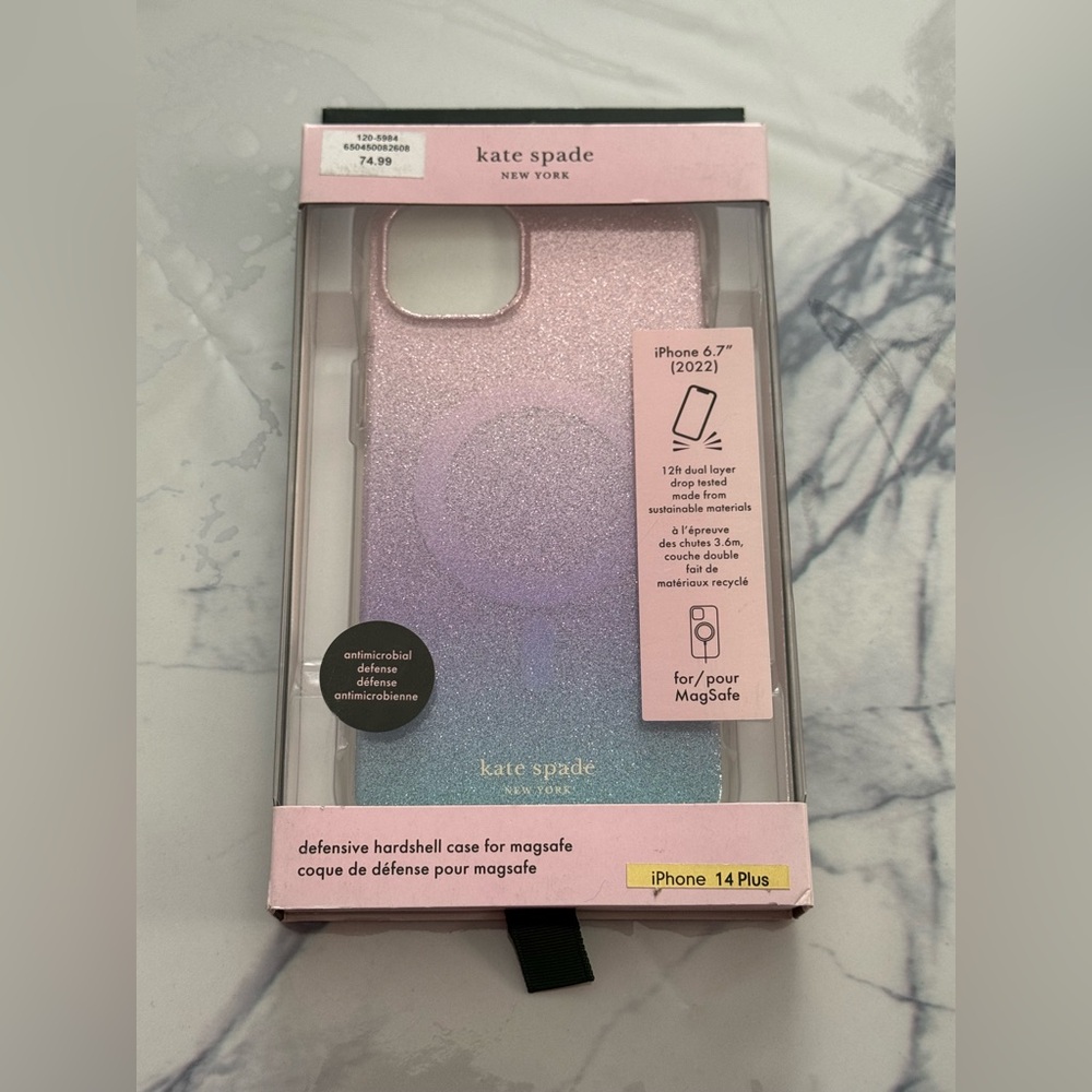 Kate Spade Glitter iPhone 14 Plus Case